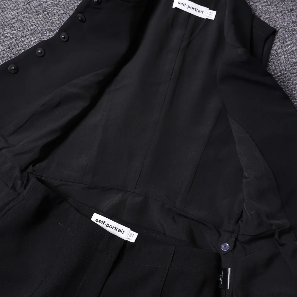 Self-Portrait Tailored Jumpsuit in Black - Picture 12 of 13